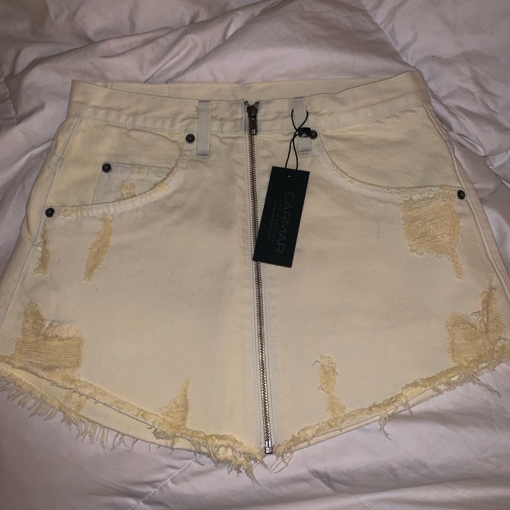 Carmar Denim Yellow Skirt
